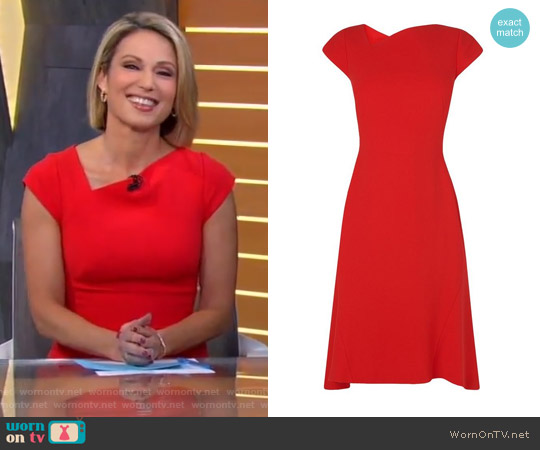L.K. Bennett Ire Fit and flare Dress worn by Amy Robach on Good Morning America