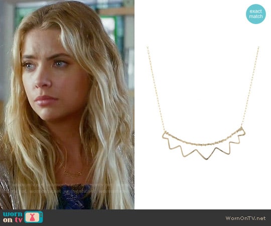 Peggy Li Open Sunburst Necklace worn by Hanna Marin (Ashley Benson) on Pretty Little Liars