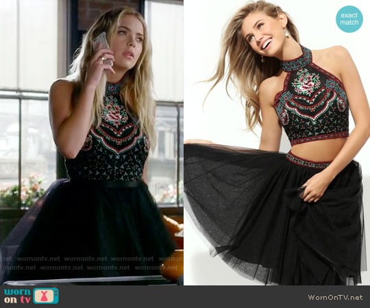 Sherri Hill Style #50645 worn by Hanna Marin (Ashley Benson) on Pretty Little Liars