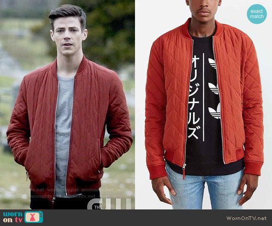 Your Neighbors Devon Quilted Bomber Jacket worn by Barry Allen (Grant Gustin) on The Flash