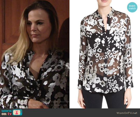 Alice + Olivia Belle Blouse worn by Phyllis Newman (Gina Tognoni) on The Young and the Restless