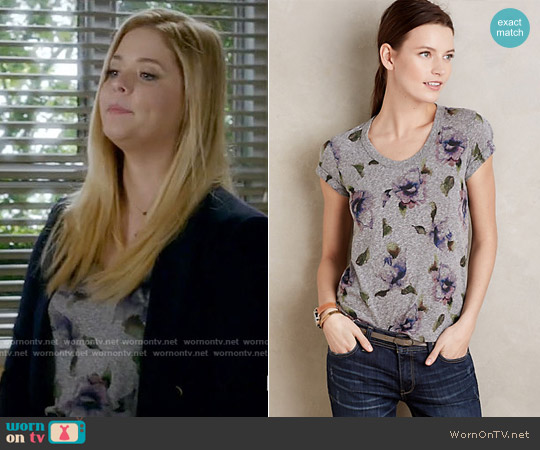 TLA at Anthropologie Sungarden Tee worn by Alison DiLaurentis (Sasha Pieterse) on Pretty Little Liars