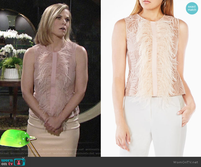 Bcbgmaxazria Meg Top worn by Phyllis Newman (Gina Tognoni) on The Young and the Restless