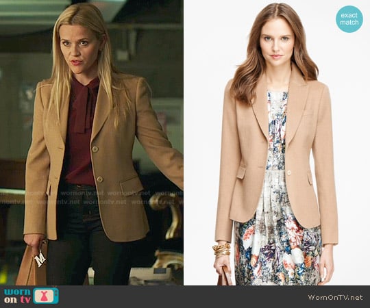 Brooks Brothers Camel Hair Two-Button Jacket worn by Madeline Martha Mackenzie (Reese Witherspoon) on Big Little Lies