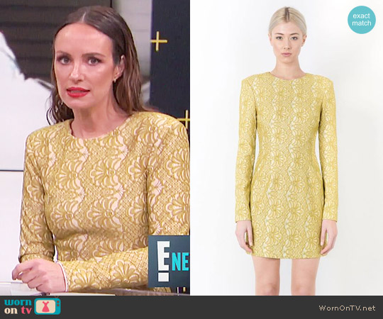 Elliatt Delirium Mini Dress in Citron worn by Catt Sadler on E! News