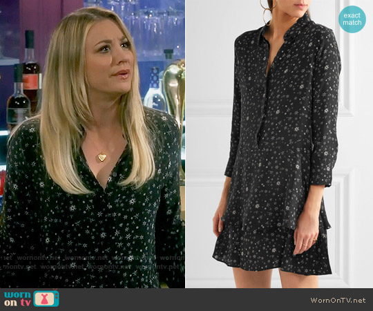 Equipment Natalia Dress in Black Multi worn by Penny Hofstadter (Kaley Cuoco) on The Big Bang Theory