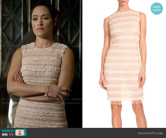 Givenchy Sleeveless Micro-Ruffle Cocktail Dress worn by Anika Calhoun (Grace Gealey) on Empire