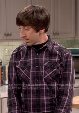 Howard’s purple plaid shirt on The Big Bang Theory