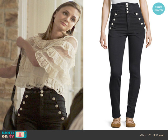 Isabel Marant Marvin Jeans worn by Megan Morrison (Christine Evangelista) on The Arrangement