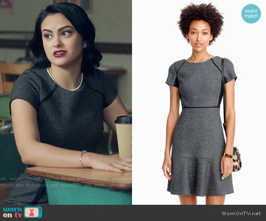 J.Crew Checkered Flutter Dress worn by Veronica Lodge (Camila Mendes) on Riverdale