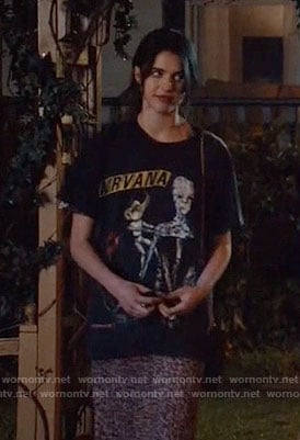 Jill’s Nirvana t-shirt on The Leftovers