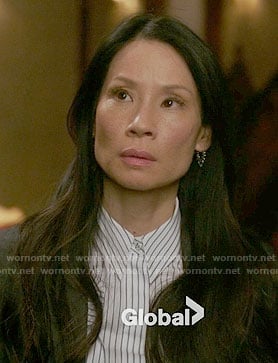 Joan’s pinstriped shirt on Elementary