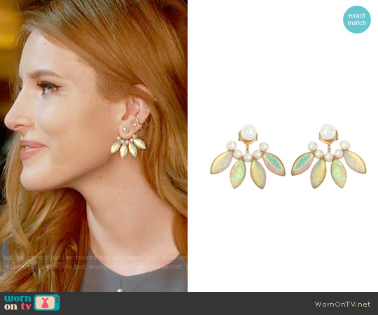 Lionette NY Dyer Ear Jackets in White worn by Paige Townsen (Bella Thorne) on Famous in Love