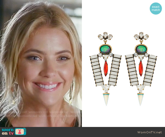 Lionette NY Navada Earrings worn by Hanna Marin (Ashley Benson) on Pretty Little Liars