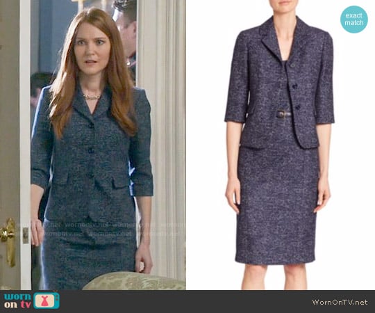 Twill Jacquard Jacket Michael Kors Collection worn by Abby Whelan (Darby Stanchfield) on Scandal