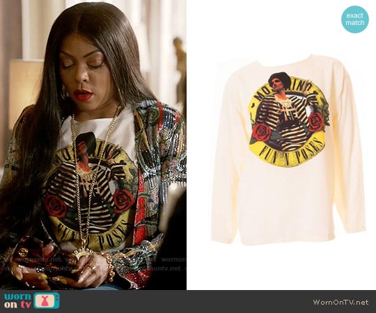 Moschino Witty Fun n Poses Top worn by Cookie Lyon (Taraji P. Henson) on Empire