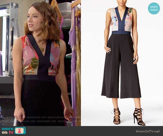 RACHEL Rachel Roy Wide-Leg Cutout Jumpsuit worn by Coco Spectra (Courtney Grosbeck) on The Bold and the Beautiful