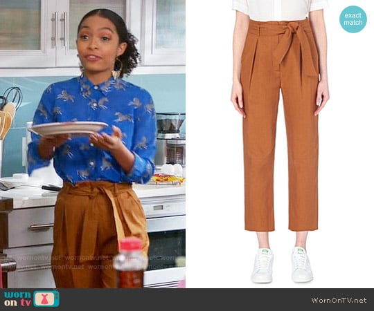 Sandro Paz Trousers worn by Zoey Johnson (Yara Shahidi) on Black-ish
