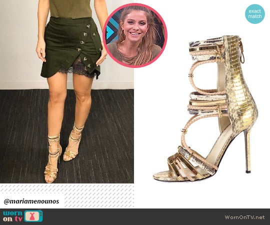 Sergio Rossi Sandals worn by Maria Menounos on E! News