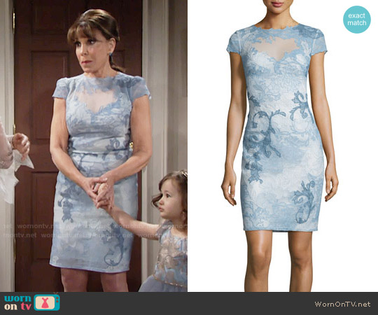 Tadashi Shoji Tonal Lace Dress worn by Esther Valentine (Kate Linder) on The Young and the Restless