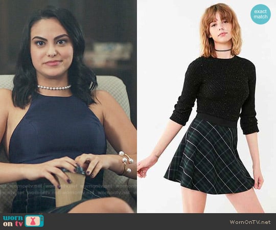 BDG Tai Plaid Circle Skirt worn by Veronica Lodge (Camila Mendes) on Riverdale