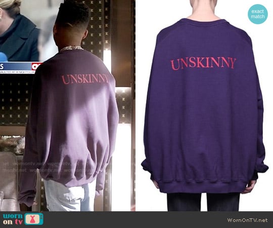 Vetements Unskinny Sweatshirt worn by Hakeem Lyon (Bryshere Y. Gray) on Empire