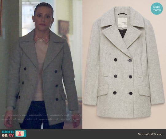 Wilfred Free Boyd Coat in Heather Dark Comet worn by Betty Cooper (Lili Reinhart) on Riverdale
