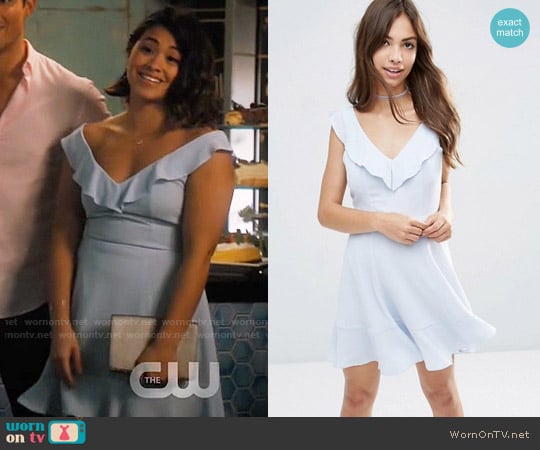 ASOS Skater Dress With Frill Detail worn by Jane Villanueva (Gina Rodriguez) on Jane the Virgin
