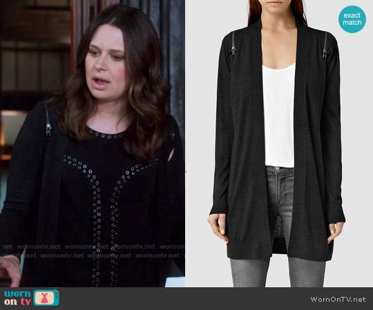 All Saints Dash Cardigan worn by Quinn Perkins (Katie Lowes) on Scandal