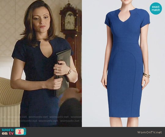 Black Halo Gypsy Rose Sheath Dress worn by Emily Rhodes (Italia Ricci) on Designated Survivor
