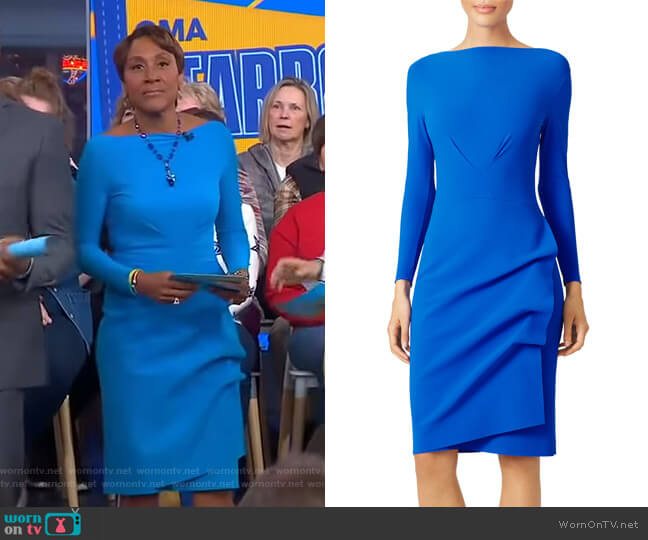 La Petite Robe di Chiara Boni Cassandre Sheath Dress worn by Robin Roberts on Good Morning America
