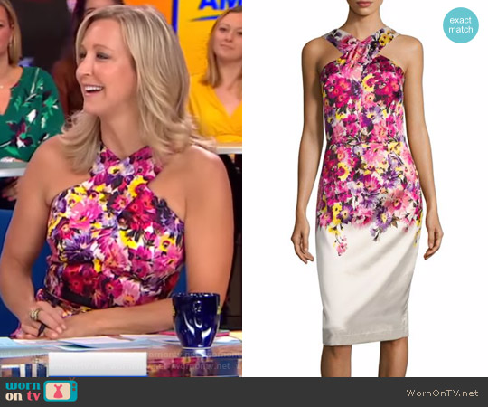 David Meister Mikado Print Dress worn by Lara Spencer on Good Morning America