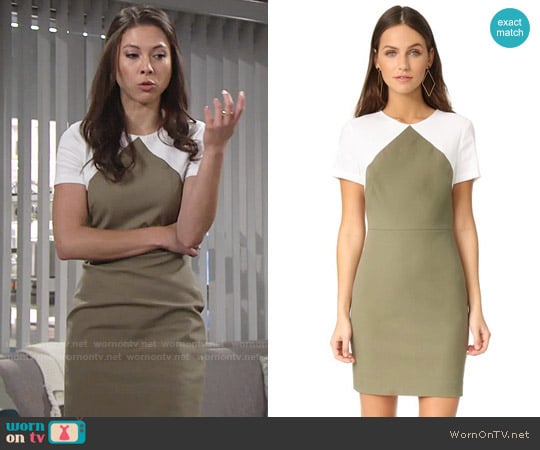Diane von Furstenberg Short Sleeve Tailored Sheath Dress worn by Juliet Helton (Laur Allen) on The Young and the Restless
