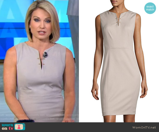 Elie Tahari Natanya Sleeveless Sheath Dress worn by Amy Robach on Good Morning America