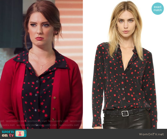 Equipment Kate Moss Slim Signature Clean Blouse worn by Katherine Wendelson (Briga Heelan) on Great News