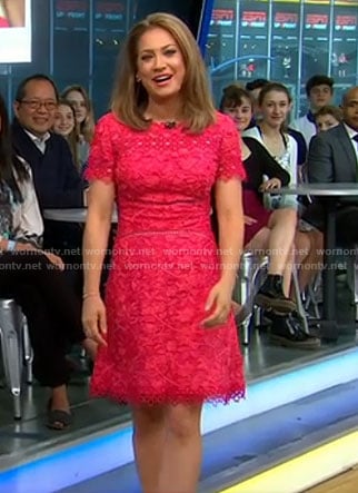 Ginger’s pink lace dress on Good Morning America