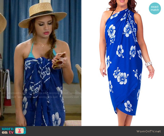 1 World Sarongs Hibiscus Flower Fringeless Swimsuit Sarong worn by Sofia Rodriguez (Aimee Carrero) on Young and Hungry