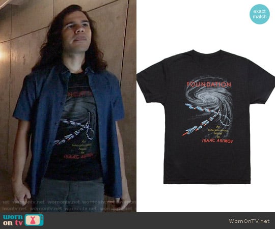 Out of Print Isaac Asimovs Foundation T-shirt worn by Cisco Ramon (Carlos Valdes) on The Flash