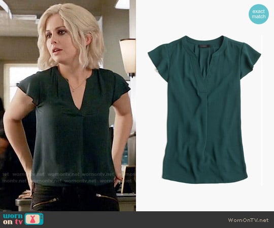J.Crew Flutter Sleeve Top worn by Liv Moore (Rose McIver) on iZombie