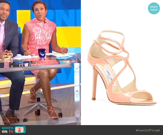 Jimmy Choo Lance sandals worn by Robin Roberts on Good Morning America