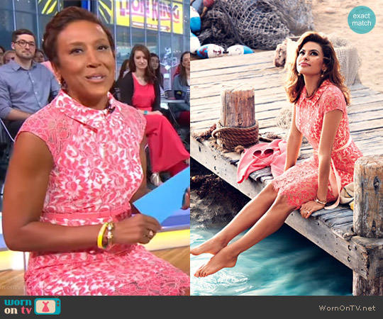 New York & Company Eva Mendes Collection Jovanna Dress worn by Robin Roberts on Good Morning America