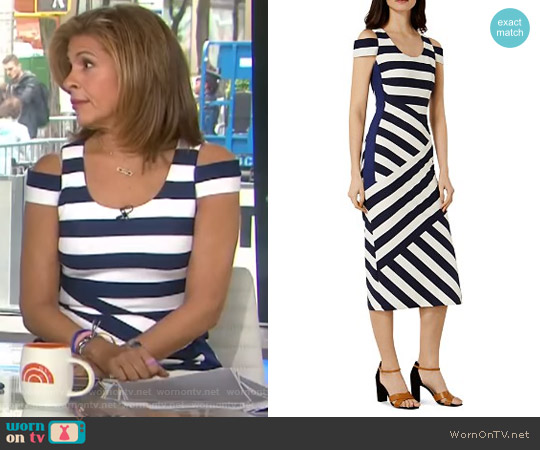 Karen Millen Cold-Shoulder Midi Dress worn by Hoda Kotb on Today