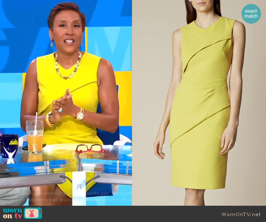 Karen Millen Folded Pencil Dress worn by Robin Roberts on Good Morning America