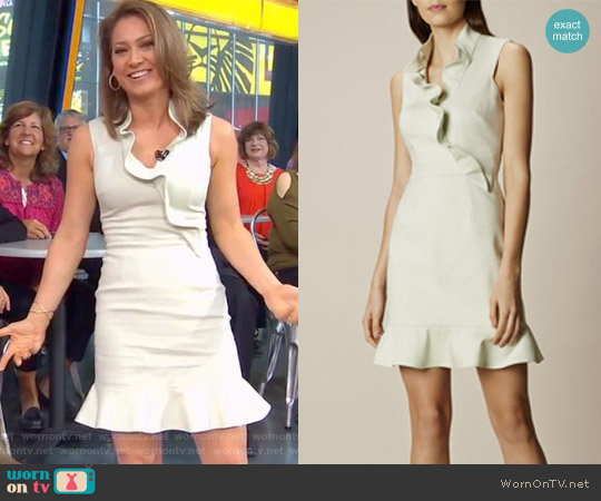 Karen Millen Ruffle Mini Dress worn by Ginger Zee on Good Morning America
