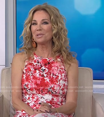 Kathie’s white floral print dress on Today