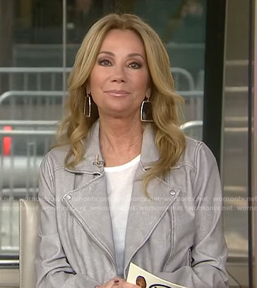 Kathie’s grey moto jacket on Today