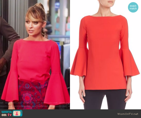 La Petite Robe di Chiara Boni Bell Sleeve Top worn by Portia Scott-Griffith (Nicole Richie) on Great News