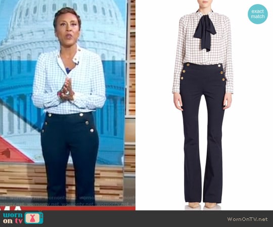 Michael Kors Flared Sailor Pants worn by Robin Roberts on Good Morning America