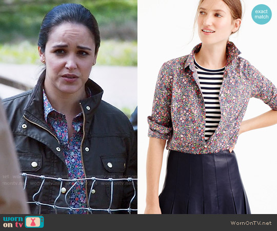 J.Crew Perfect shirt in Liberty® Kayoko floral worn by Amy Santiago (Melissa Fumero) on Brooklyn Nine-Nine