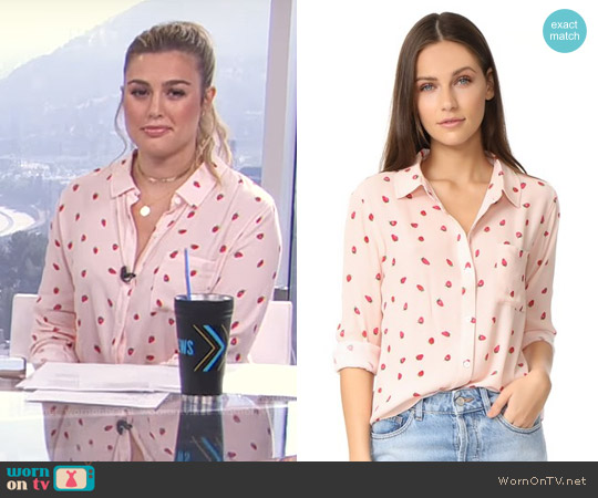 Rails Rocsi Strawberries Button Down Shirt worn by Carissa Loethen Culiner on E! News